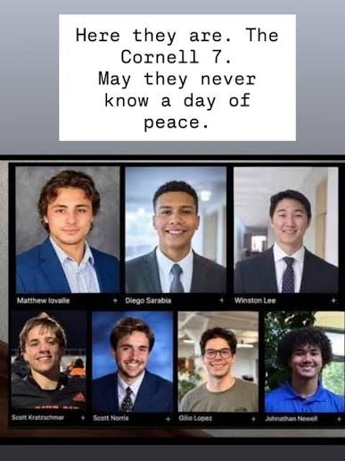 swd2's tweet photo. A 20-year-old Cornell student says she went to the Chi Phi fraternity house in October 2024, was pressured into taking what she was told was ketamine, and was then sexually assaulted by seven fraternity members over several hours.

And this may be the most horrifying detail:

According to her lawsuit, at about 1:42 a.m. one of the men allegedly posted “free pussy” upstairs in a Snapchat group called “Chi Phi Actives” — a group chat for members of the fraternity.

Other men allegedly came into the room afterward while she tried to cover her naked body with the bedsheets.

She later reported what happened to Cornell police.

Cornell conducted an internal investigation involving at least 12 hearings.

The result?

According to her attorney, only TWO of the seven accused men were expelled.

Others reportedly received lesser sanctions including suspensions, educational workshops — and essays.

Yes. Essays.

The lawsuit says accused students were even permitted to submit essays in an effort to reduce their disciplinary punishment.

No one was criminally charged. Prosecutors say they did not believe they had sufficient evidence to bring charges.

Cornell’s Chi Phi chapter remains barred from campus, although Cornell has not said its national charter was permanently revoked.

And the young woman?

She left Cornell.

So according to this lawsuit, a woman says she was drugged and sexually assaulted for hours while someone advertised “free pussy upstairs” to a fraternity Snapchat group — and five of the seven men she accused apparently avoided expulsion.

If Cornell’s disciplinary response happened as her attorney describes it, the university has some extraordinary explaining to do.