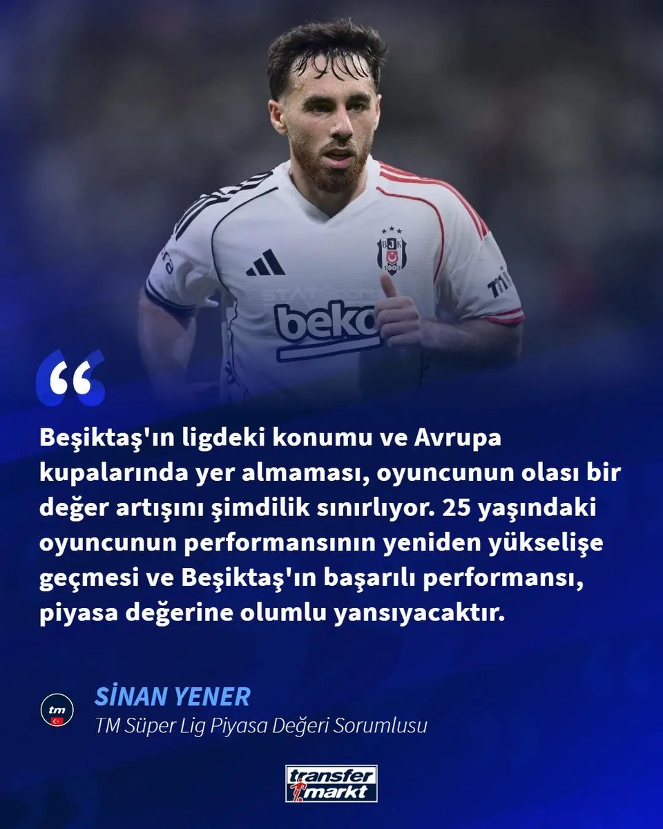 Cordobaniz's tweet photo. Dear @ThomasLintz and @Transfermarkt 

I have been following Transfermarkt for 12 years. In fact, as a software engineering student, I even built a site similar to yours myself :) You really do a great job.

However, the people in charge of Transfermarkt Turkey do not perform their duties professionally; on the contrary, they act like hooligans for the teams they support and manipulate the market values ​​of players in the Turkish league. For instance, they deliberately lower the values ​​of players who transfer to Beşiktaş in order to harm the club. Let me give you a specific example:

A user named Sinan Yener (@yener_sinan) lowered Orkun Kökçü’s value from 30 to 25 when Orkun—in a surprise move—rejected Liverpool to join Beşiktaş, the team he had supported since childhood. He cited the reason for this drop as "we lowered his value because Orkun came to the Turkish league." Yet, Orkun was named the best player in the Turkish league that season. Furthermore, he led the Turkish national team to the World Cup with his outstanding individual performances. Instead of rising from 30 to 40 million euros, his market value dropped to 25. What’s funny is this: Wilfred Singo, for example, also moved from Europe to Turkey, but his value increased immediately upon arrival 😃. Why? Was it because Singo transferred to Galatasaray instead of Beşiktaş??? This is a double standard and an injustice. I suspect the person handling these value adjustments is a Galatasaray hooligan. Moreover, Singo has been injured and unable to play for a year and a half, yet his value was only lowered to 23 million. So, even though Orkun was the league's best player, his value dropped from 30 to 25 (a decrease of 5 million). Meanwhile, Singo’s value increased without him even stepping onto the pitch properly. And then, despite being sidelined by injury for a year and a half, his value dropped from 28 to 23 (a drop of only 5 million, just like Orkun).

Furthermore, the user with the handle @MertKck is a Trabzonspor fanatic. In fact, his old Twitter and current Transfermarkt username is AgnusDei61. The number 61 at the end of that name is Trabzon’s vehicle license plate code in Turkey; Trabzonspor fans frequently use the number 61. From this, you can see how they artificially and easily inflate market values ​​for Trabzonspor players.

How do you think a team that has won the championship only once in 40 years—and hasn't even played particularly well in the league—ends up with such a high market value? It’s thanks to this person named Mert.

Nevertheless, as Beşiktaş fans, we have a serious grievance regarding Sinan Yener in particular. Nepotism is rife in many sectors in Turkey at the expense of meritocracy, and unfortunately, a similar situation has occurred on your site, which is otherwise a high-quality global platform. Instead of qualified professionals, the roles have been filled by individuals who let their devotion to a specific team cloud their professional judgment. We want this rectified. We want an end to the absurd injustices committed against the Beşiktaş squad during the September 30th market value update. As the actual owner of this site, please take a close look at the valuations in Turkey. I urge you to do so. 🙏🏼

Thank you, and keep up the good work.