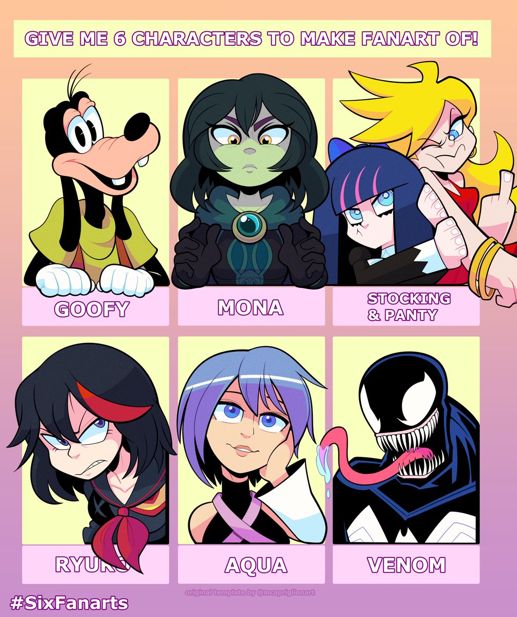 Paincaked's tweet photo. Who is your favourite?

Reposting these 6 fanarts (actually 12) from 2022! I wanna do some more of these again when I have the time to work on stuff for myself https://t.co/QmDd5C86UT