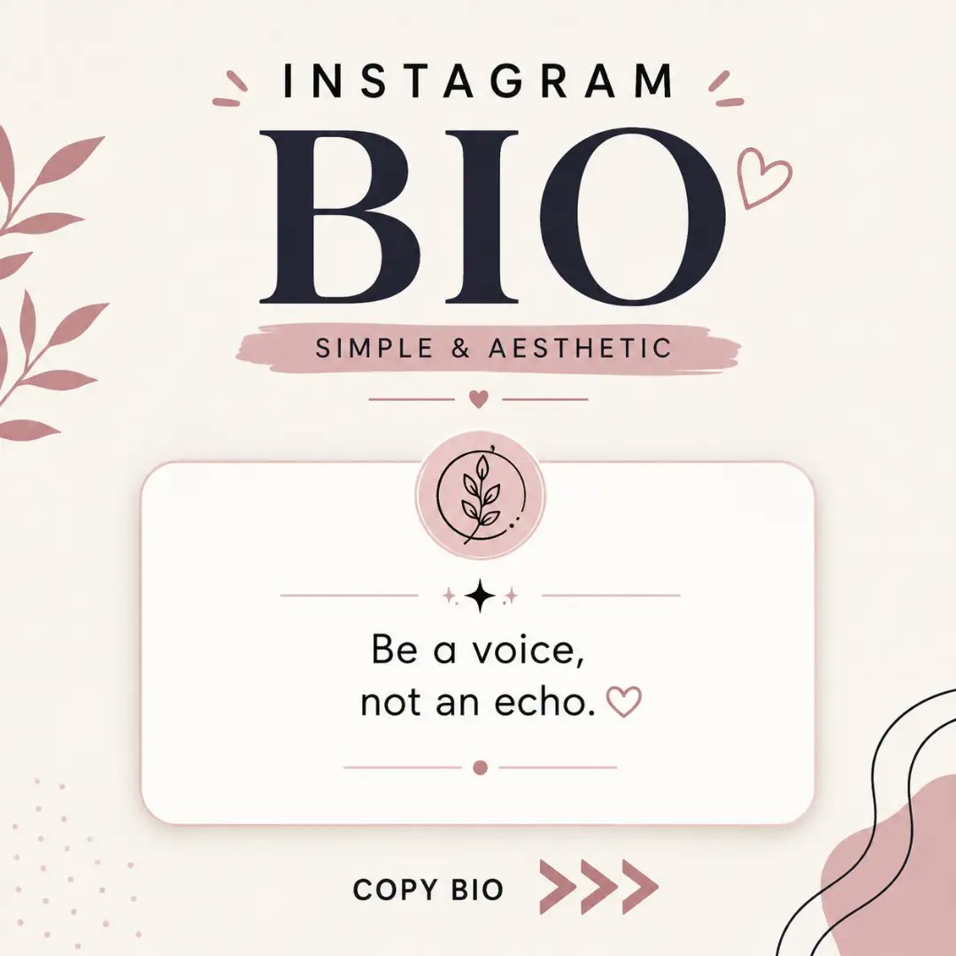 vidalouca100's tweet photo. Make your Instagram bio unforgettable. Explore clean, stylish, and aesthetic ideas for every vibe—from minimalist to motivational. Copy, personalize, and refresh your profile. Save this for your next bio update. https://t.co/tminS6ZBRC