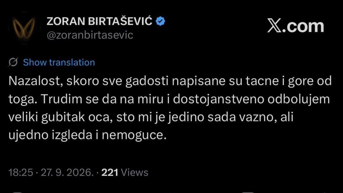 UbiMePrejakaRec's tweet photo. Joj Bože ovo je tolika izdaja da je čak i mene zaboljelo, ja jedva znam ko je Zoran, strašne stvari u tako teškom trenutku nekome napraviti, ne bi neprijatelju, kamoli nekom ko je uz tebe godinama, nema dna koje neće probiti, bukvalno neviđeno dno od osobe https://t.co/JRgHvtM5SI