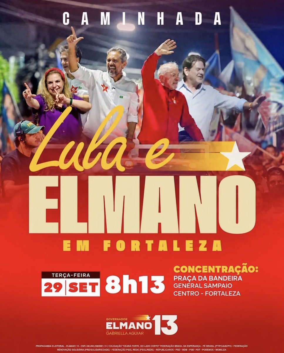 prielzinho's tweet photo. Lula em Fortaleza 

Local: praça da bandeira 

29/09 - terça feira às 8:13. VAMOS?? https://t.co/ofJlTKqlZT