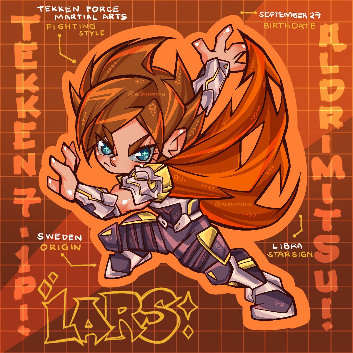 aldrimitsu's tweet photo. HAPPY BIRTHDAY LARS ALEXANDERSSON! 🔥🔥✨
When he first got introduced in T6 i thought he had the most anime hair, the most anime moveset, the most anime cyborg girlfriend 🤣🤣 
THE MOST ANIME TEKKEN CHARACTER EVER 🔥💖💖

#Tekken8 #鉄拳 #鉄拳8 https://t.co/T8DDlCdNCS