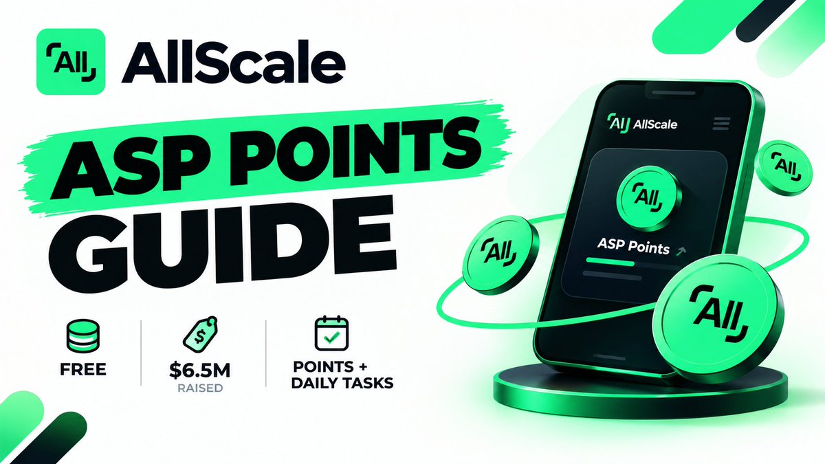 9Xvenom's tweet photo. 🪂 I Added This Project To My Daily Farming List 

→ Easy to farm 
→ Raised: $6.5M (YZi Labs lead)
→ Points + confirm future incentives 

@allscaleio is a Self-custody stablecoin neobank on BNB Chain.

How to farm 👇🏻

1. Go to → https://t.co/4DkO74xUhd

2. Click Launch App → create account with email + passkey

3. Create your AllScale wallet

4. Go to Rewards section

5. Complete tasks:

→ Email verification → 100 ASP
→ 7-day consecutive login → 300 ASP
→ First invoice payment received → 400 ASP
→ Invite friends (200 ASP per verified invite)
→ Check weekly for new tasks

📌 ASP points are the core farming metric for future rewards.

❤️ Like
🔁 RT
🔖 Bookmark

Follow @9Xvenom for more.

NFA. DYOR.
