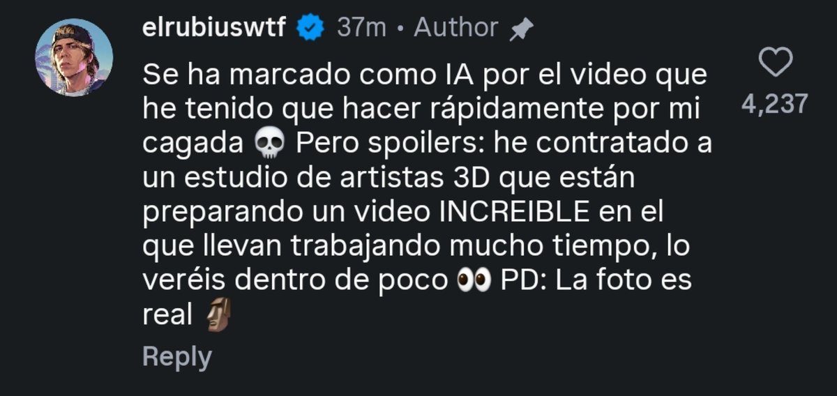 RubiusUpd's tweet photo. 💬| Rubius comentó en Instagram! https://t.co/0MLt2waf9U