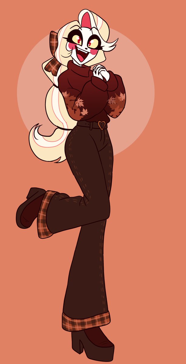 MidniteSkittles's tweet photo. The girlfriends get some cute fall outfits too! #hazbinhotelfanart #charliemorningstar #vaggi #chaggie https://t.co/3OnnalTjsV
