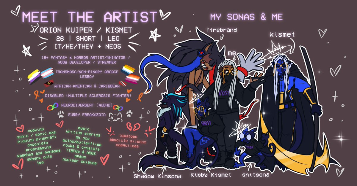 KIINGKIISMET's tweet photo. I'm Kuiper/Kismet👑 

I like to drawr/animate horror, gore, NSFW, and space/fantasy 🫶🏾✨

I also like Sonic/Sonic.EXE
consider supporting me <3  

https://t.co/1iAP4Qyak9 

✦ #art #artwork #furry #furryart #meettheartist #sonicexe #execommunity ✦ https://t.co/C23bIJUvGW