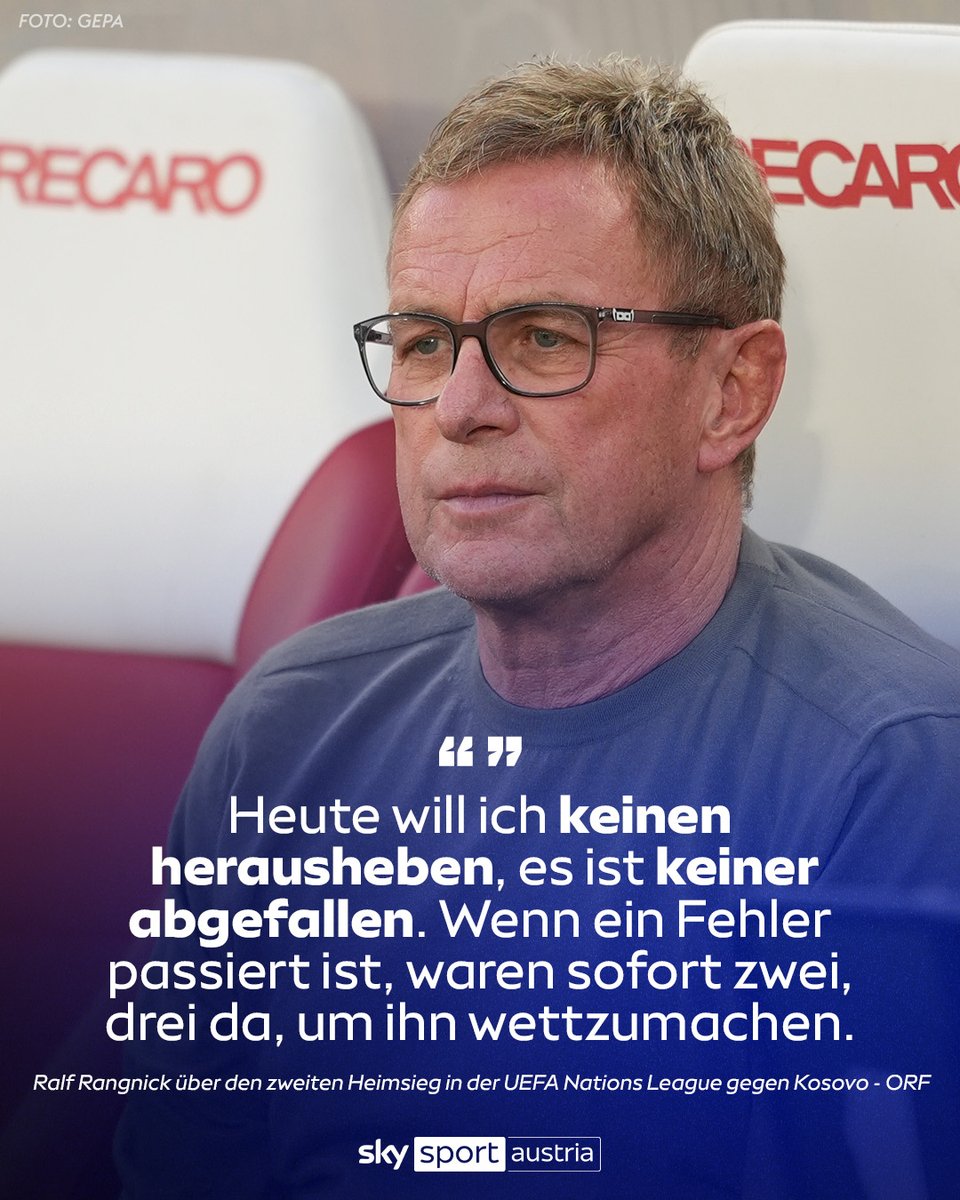 SkySportAustria's tweet photo. Der ÖFB-Teamchef ist nach dem Sieg gegen den Kosovo mit der Leistung zufrieden! 👏⚽️
Zu den Stimmen 👉️ https://t.co/oL6ryIP0Xh
#ÖFBTeam #AUTKOS #Zitat #Rangnick https://t.co/3AzwZVxKNg