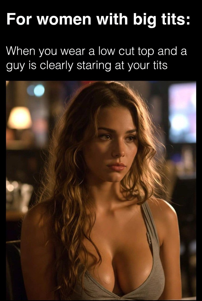 CuriousNSFWcaps's tweet photo. What’s that hun? Oh, I didn’t even notice all the men staring at my tits. That’s why you’re hard right now?

#nsfwmeme #nsfwcaption #hotwifememe #hotwife #showingoff #slutwife #curiousdesiresx https://t.co/62xcWTgVv9