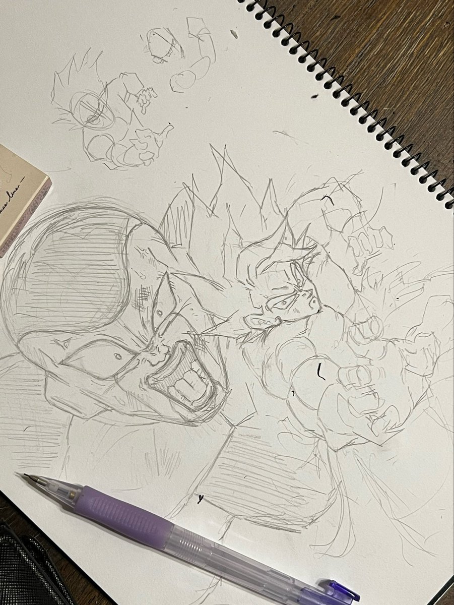 shin_dora11's tweet photo. 造形ばっかやっててものすごい久しぶりに絵描いたけど、なんだこれぜんぜん描けないぞ https://t.co/AwisDzYn0B
