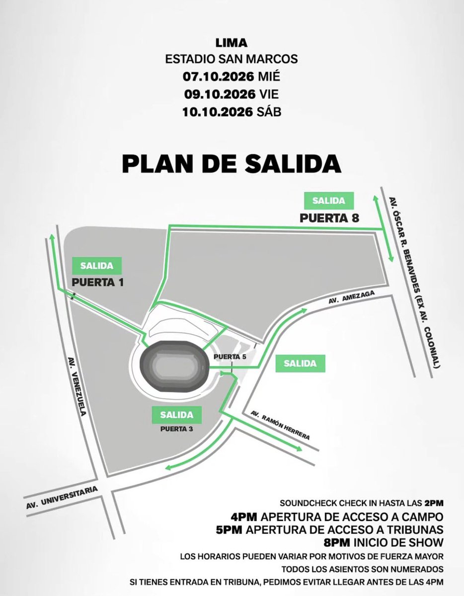 Gaby_32023's tweet photo. @hudkoon Si tendremos todas esa puertas para la salida… pero sunpogo también que organizaran qué zona sale por cada puerta…. O también por la misma puerta que ingresaron (según tu zona) te guiarán para salir por allí https://t.co/tkaZeellSX