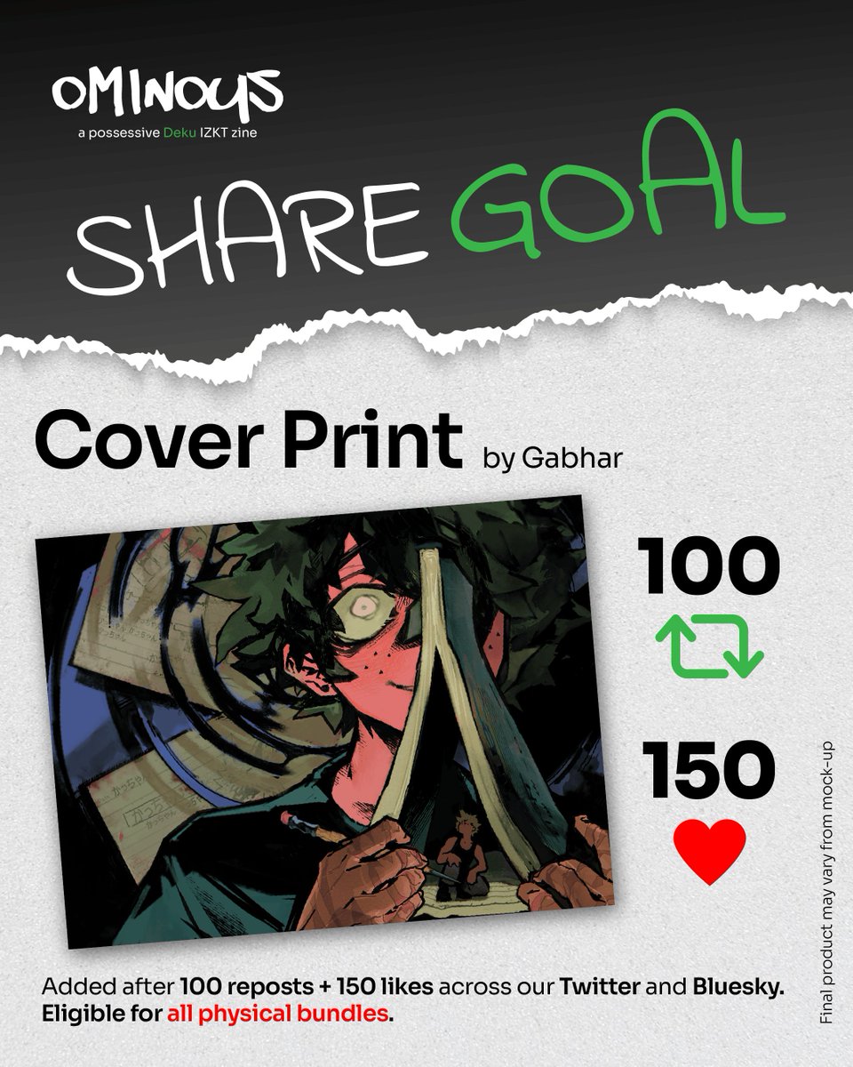 ominousdekuzine's tweet photo. 🖤SHARE GOAL🖤

Let's unlock this cover print by @art_gabhar 💥 Hit 100 reposts and 150 likes across our twitter and bluesky to add it for free to all physical bundles! 

🛒 https://t.co/gGqcbsulln https://t.co/TP0vjj0G6T