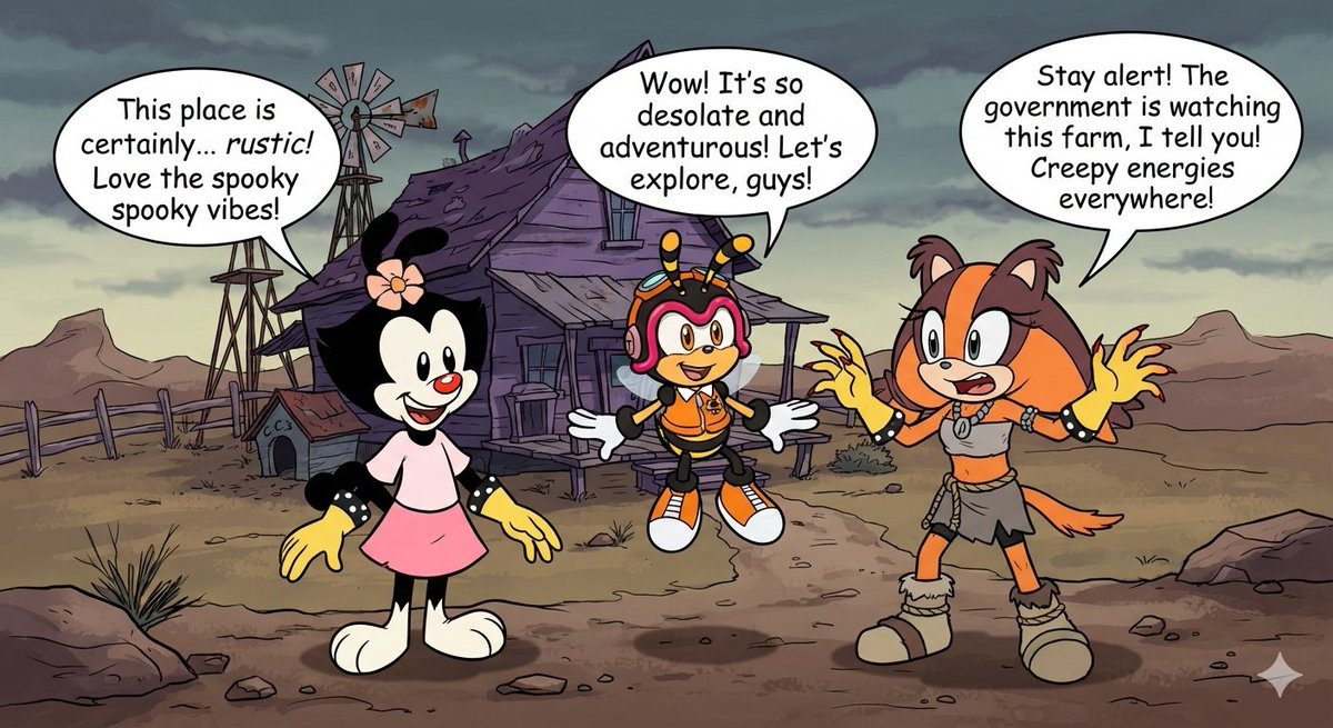TommyHo46439136's tweet photo. Dot Warner Charmy the Bee and Sticks the Badger
#CartoonNetwork #CourageTheCowardlyDog #Animaniacs #SonicX @SonicXFrames #SonicTheHedgehog #SonicBoom #DotWarner #CharmyTheBee #SticksTheBadger #Courage #CourageTheDog https://t.co/rvabLc6R8l