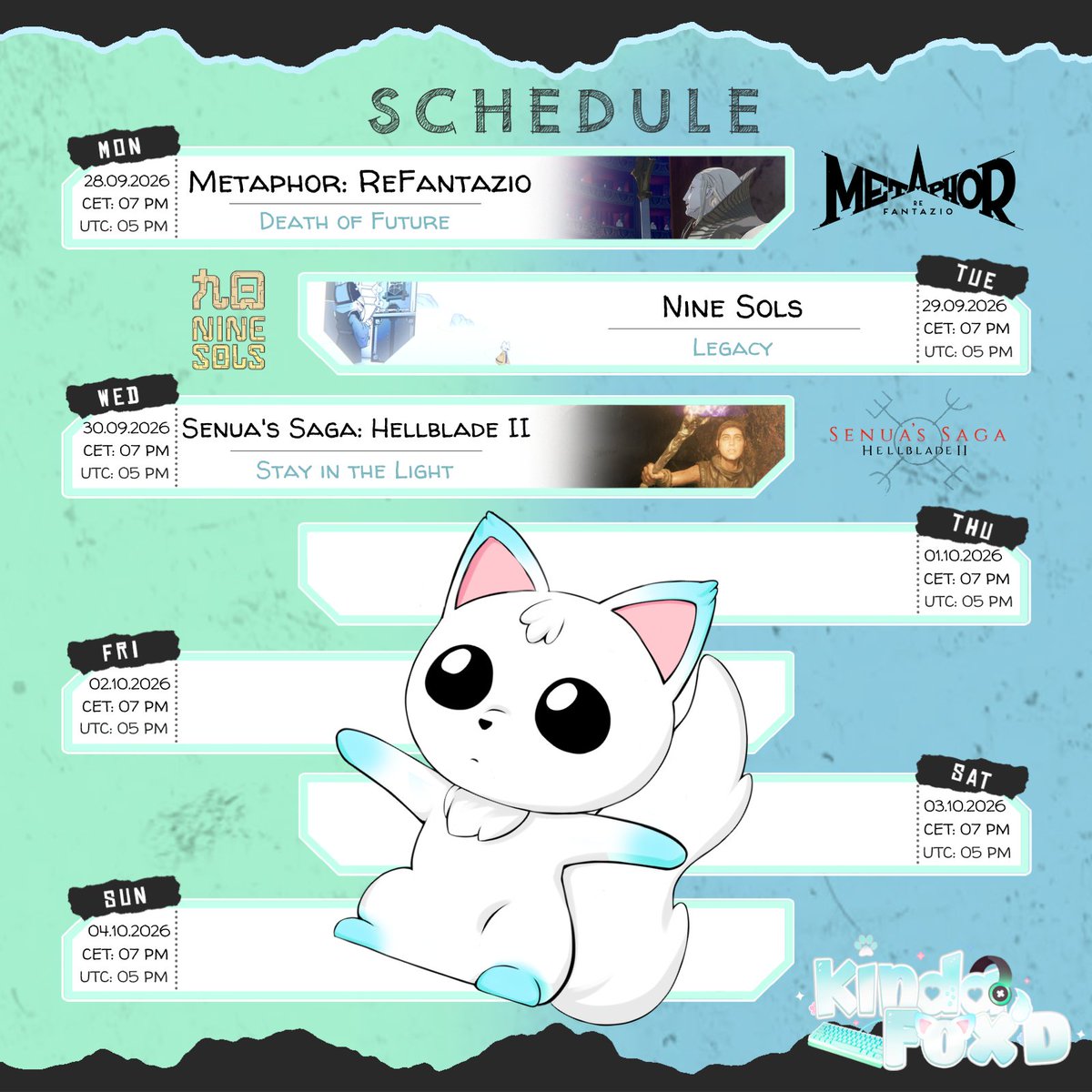 KindaFoxD's tweet photo. A few Kinda Fox'D days coming up.!
Hope to see you there ^^ 
Saving the rest of the week for a scary surprise when SPOOKTOBER rolls around >:) https://t.co/ult1xdSZjc