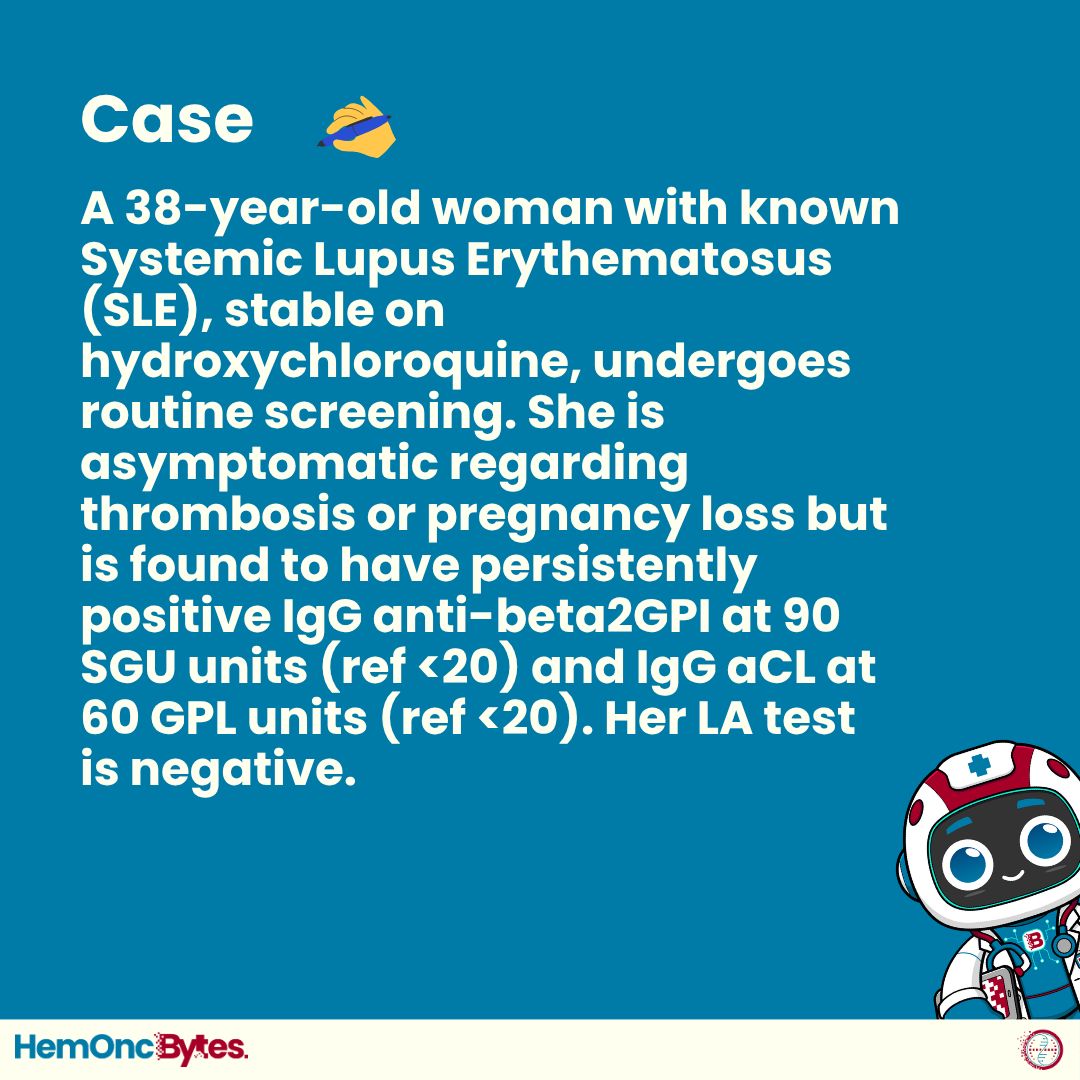 ReviewBytesHQ's tweet photo. 🚨 60-sec Heme-Onc MicroByte: Antiphospholipid Syndrome (APS) Spectrum edition.  
Ready to flex your reflexes before rounds/clinics?  
Vote below, then swipe the thread for micro-pearls.  
#HemOncBytes #MedTwitter #OncTwitter #ReviewBytes https://t.co/K5z8UYSlQo