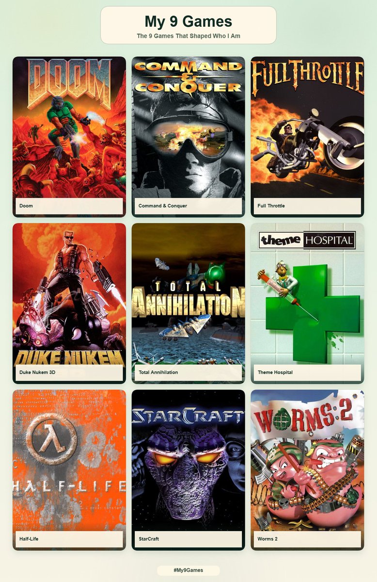 onscreenlol's tweet photo. Tried to pick my 9 games, ended up with 18, and that's without the console ones.

I'm old ok. https://t.co/nYHrnc0VQt