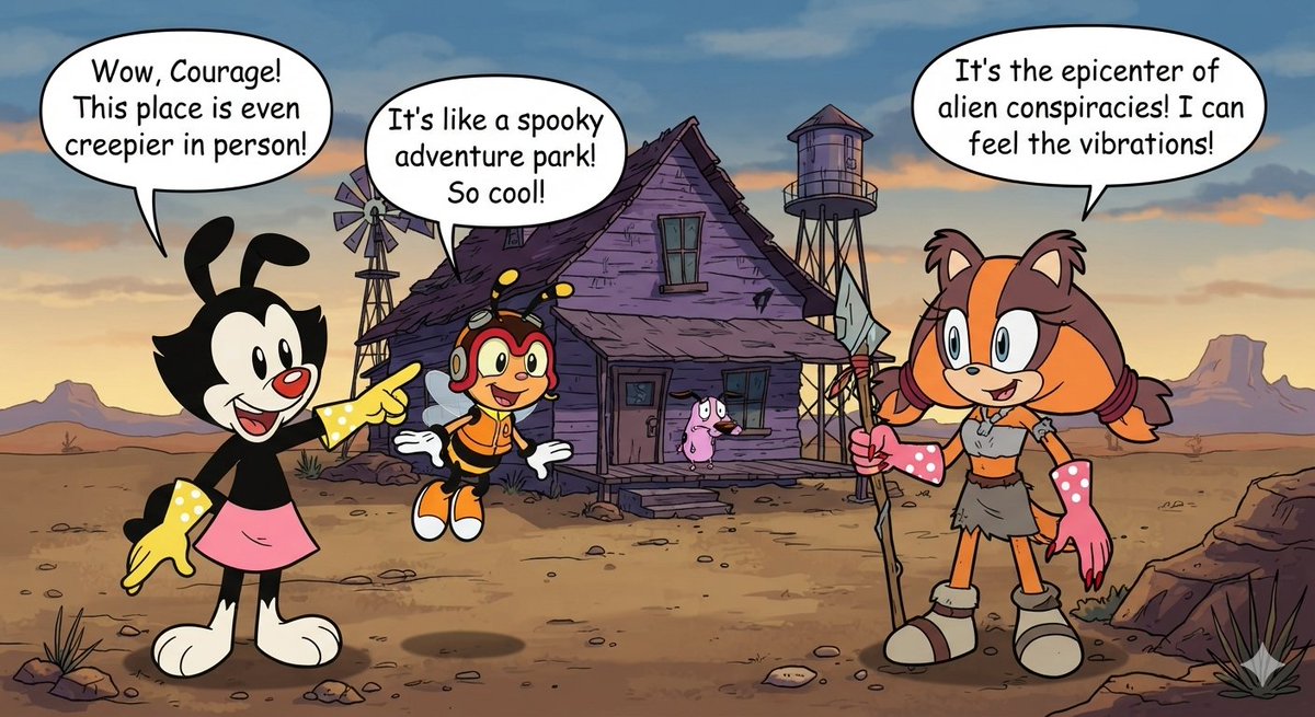 TommyHo46439136's tweet photo. Dot Warner Charmy the Bee and Sticks the Badger 2
#CartoonNetwork #CourageTheCowardlyDog #Animaniacs #SonicX @SonicXFrames #SonicTheHedgehog #SonicBoom #DotWarner #CharmyTheBee #SticksTheBadger #Courage #CourageTheDog https://t.co/v90lCbpM4E