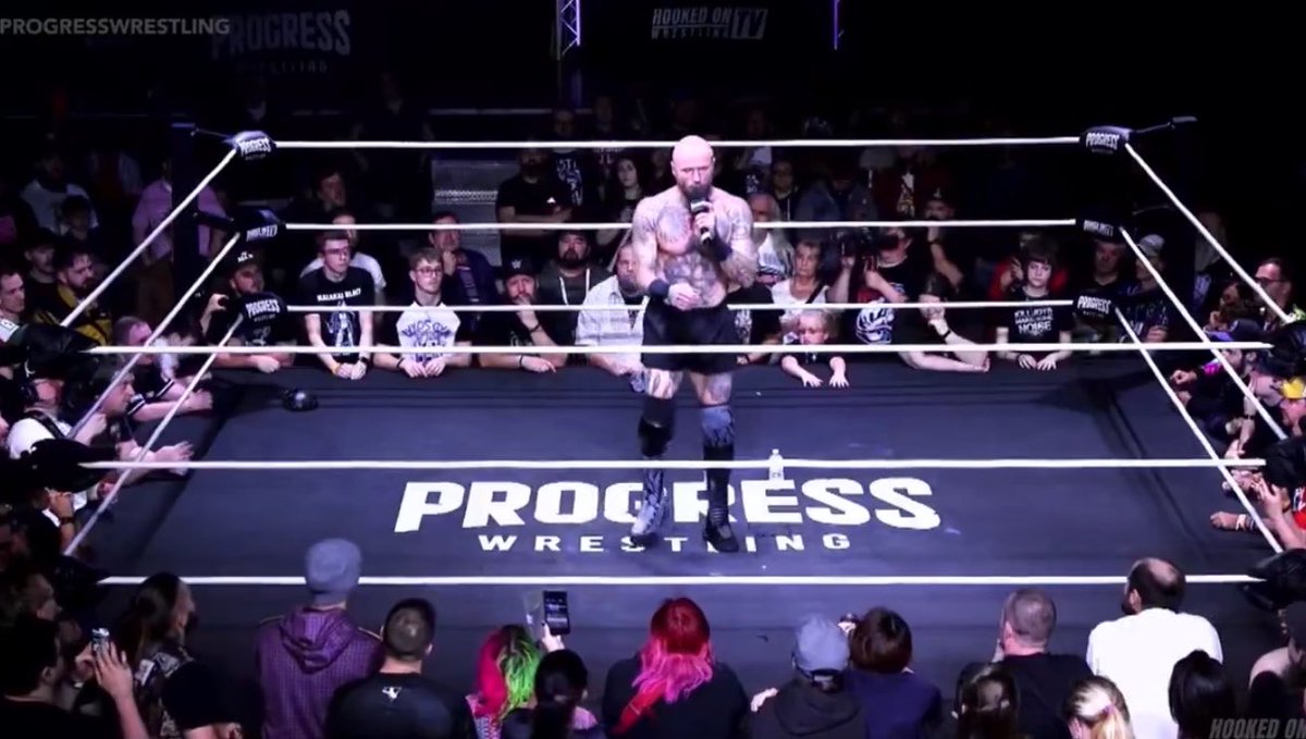 WrestlePurists's tweet photo. Malakai Black lost the PROGRESS Men’s World Championship to Cara Noir, then addressed the fans and said he’s in PROGRESS for the long haul

“You clearly made your preference… it’s not Malakai Black. It’s Tommy End.” https://t.co/75iR7ZGa1o