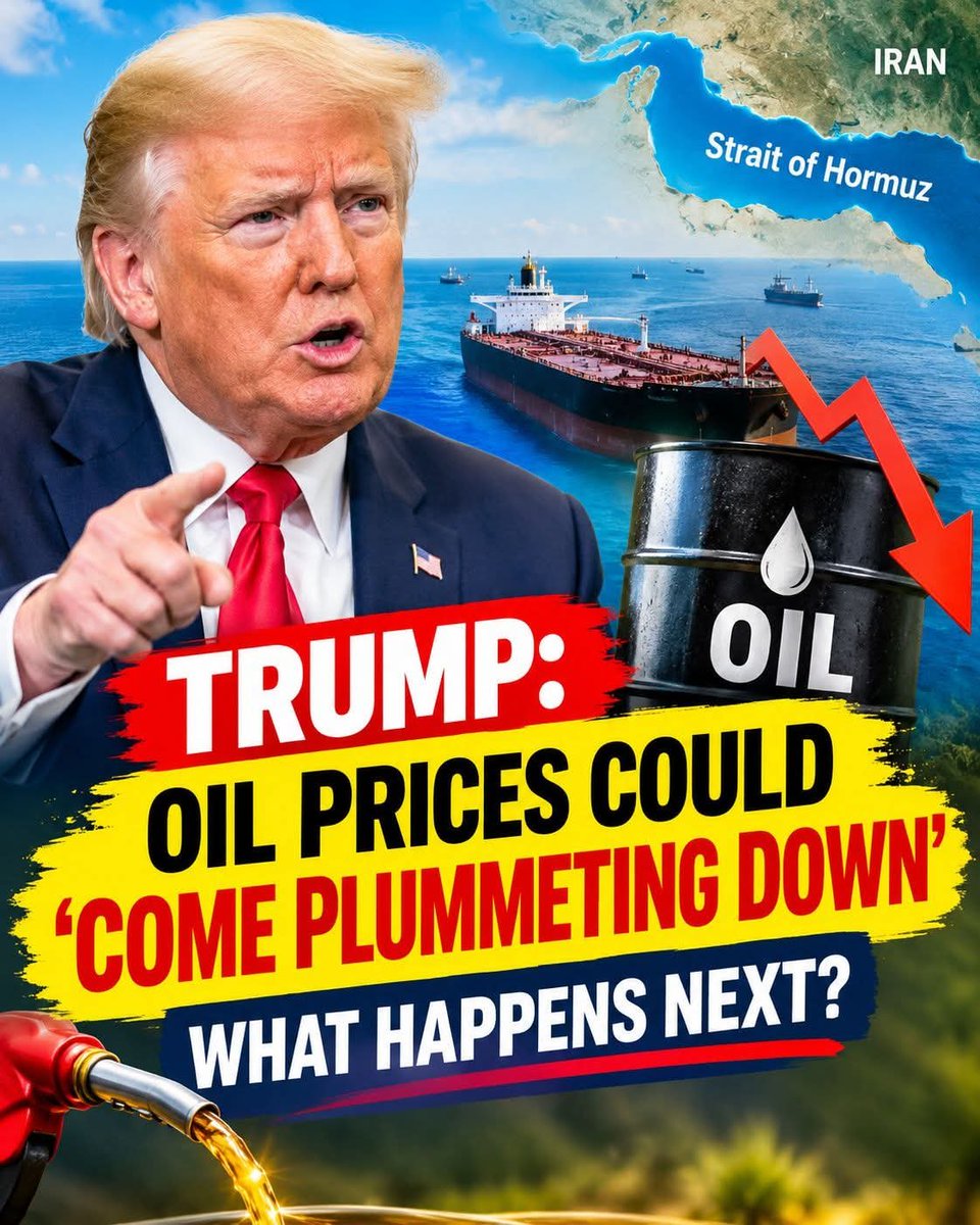 66mxs's tweet photo. 🇺🇸🛢️ TRUMP SAYS OIL PRICES COULD “COME PLUMMETING DOWN”
President Donald Trump says oil prices could drop sharply if the conflict with Iran comes to an end, as attention remains focused on oil shipments through the Strait of Hormuz.

For Americans, the big question is simple: Could lower oil prices eventually mean cheaper gas at the pump? ⛽

There are several factors that affect gasoline prices, including crude oil prices, refining costs, transportation and regional market conditions.

💬 What do you think?

Could we see noticeably lower gas prices if oil prices fall?

👍 YES — POSSIBLY
🤔 NOT NECESSARILY

Join the discussion and share your thoughts.

#Trump #OilPrices #GasPrices #StraitOfHormuz #Iran #USA