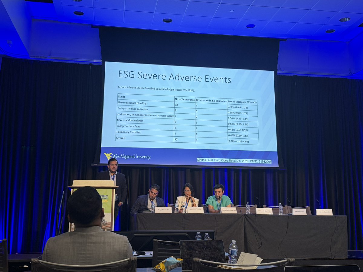 Bilal409409's tweet photo. Ending today’s session with a great talk by Dr. @shailsingh on the management of adverse events in endoscopic sleeve gastroplasty (ESG). Great insights to wrap up an excellent day of learning before heading into the hands-on session! 👏👏 https://t.co/oO9zKGzQBF