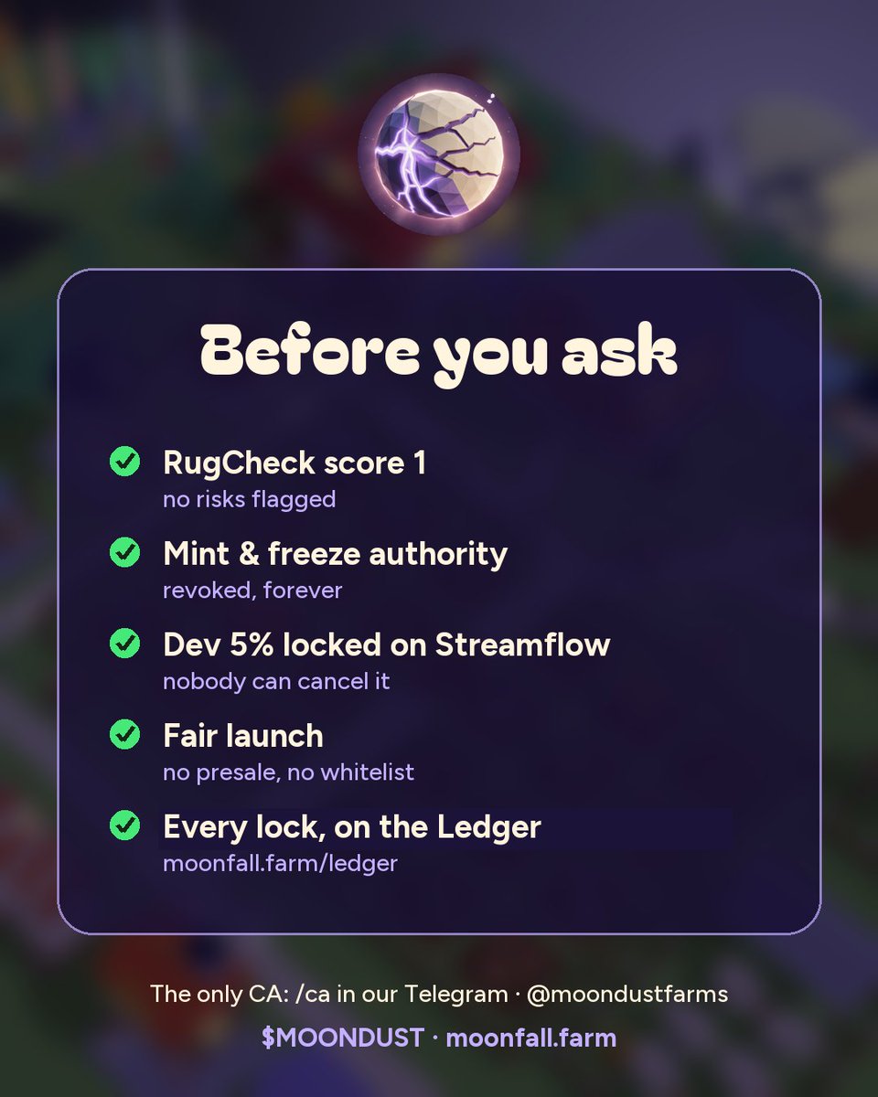 MoonDustFarms's tweet photo. Before you ask. Everything on this card is checkable on chain.
🌝🌘🌓🌒🌚🌛🌜 https://t.co/jHYHmjKfyL