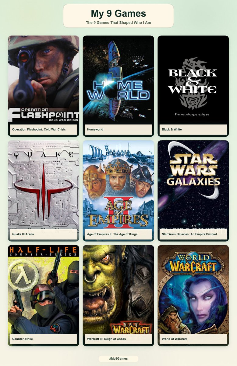 onscreenlol's tweet photo. Tried to pick my 9 games, ended up with 18, and that's without the console ones.

I'm old ok. https://t.co/nYHrnc0VQt