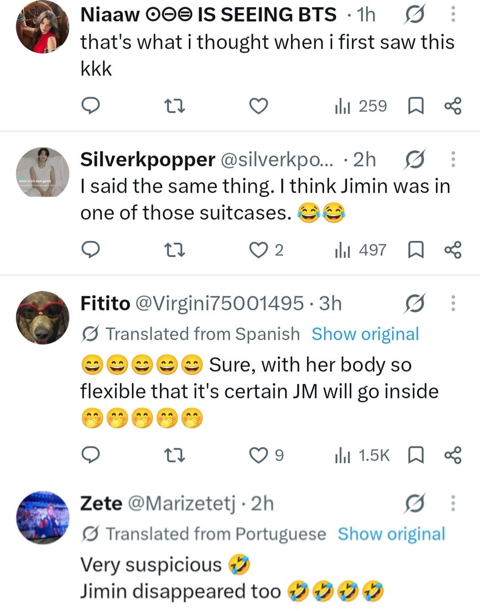 jjkofvante's tweet photo. There's no cure for this mental illness.

Jokers believe Jungkook is roaming around, hiding their 🐥fav in his big suitcase. https://t.co/oxDkFUzFS6