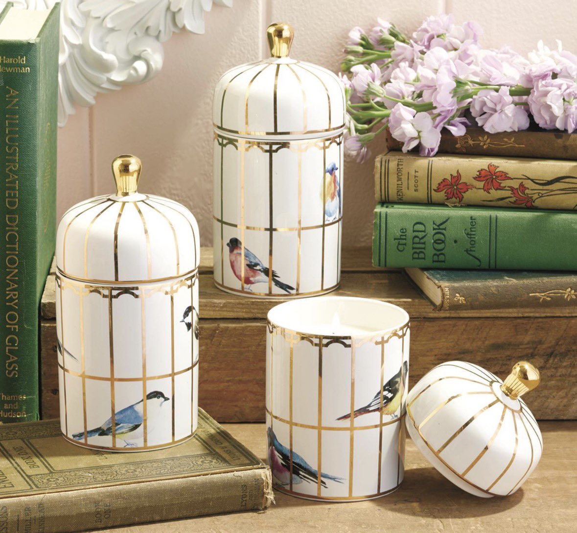 SmithCoGifts's tweet photo. Our Gilded Cage Lidded Filled Candle โจ Assorted 3 Bird Designs - Lemon Verbena Scented Soy Wax โจ #GiftGivingSimplified #Gifts #GiftShop #ShopLocal #CaldwellNJ ๐บ๐ธ #SmithCoGifts ๐ https://t.co/1gG7HmgYgo