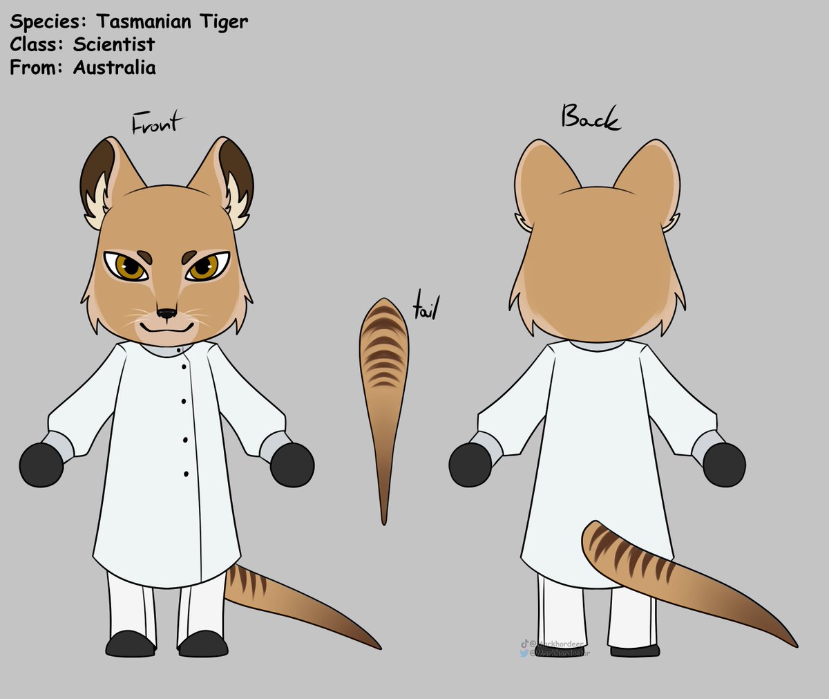 Markhordoctor's tweet photo. A new oc... Tasmanian Tiger! He looks like a madman~ #animalhospital https://t.co/0wW6Yu4dJu