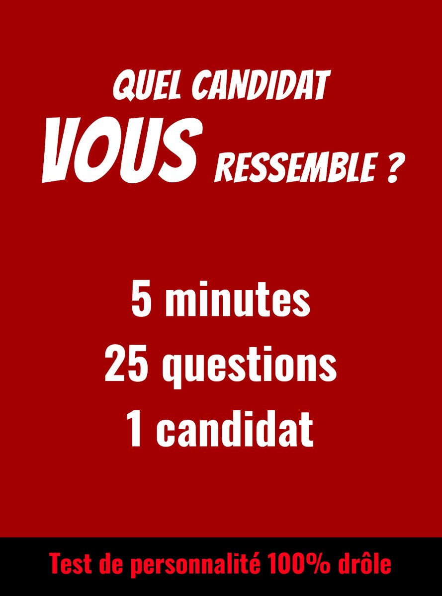 les100pires's tweet photo. Dans cette campagne présidentielle, vous n’arrivez pas encore à vous décider et c'est bien normal.
Ils sont tous PIRES les uns que les autres.

Alors, nous avons imaginé un test de personnalité qui pourra vous trouver le candidat qui vous correspond le plus, en fonction de vos goûts et aspirations.
C’est drôle et le résultat pourrait vous surprendre…

Rendez-vous sur https://t.co/PUF3eIY1P3
À partager sans modération.