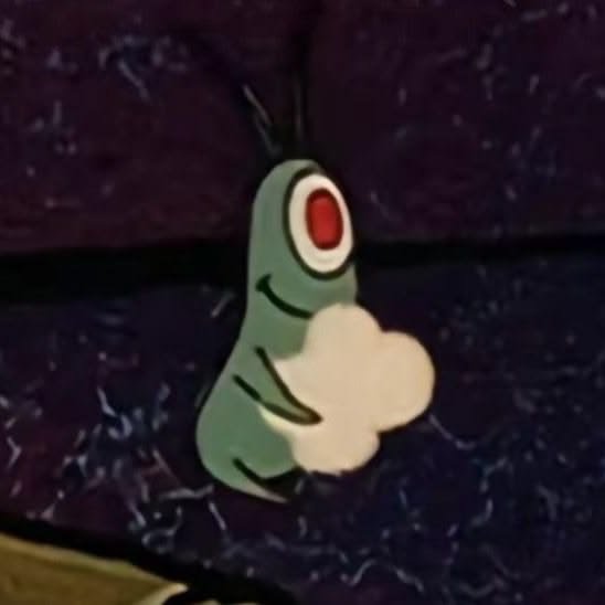 KIOP996's tweet photo. @tozakietchu ele igual o plankton comendo pipoca https://t.co/eZLwSKLfKK