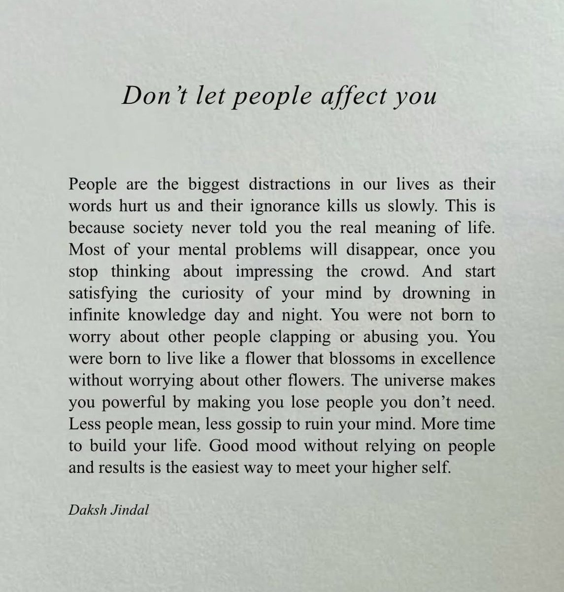 Liminal1988's tweet photo. Don't let people affect you https://t.co/fMe1yP4ZOz