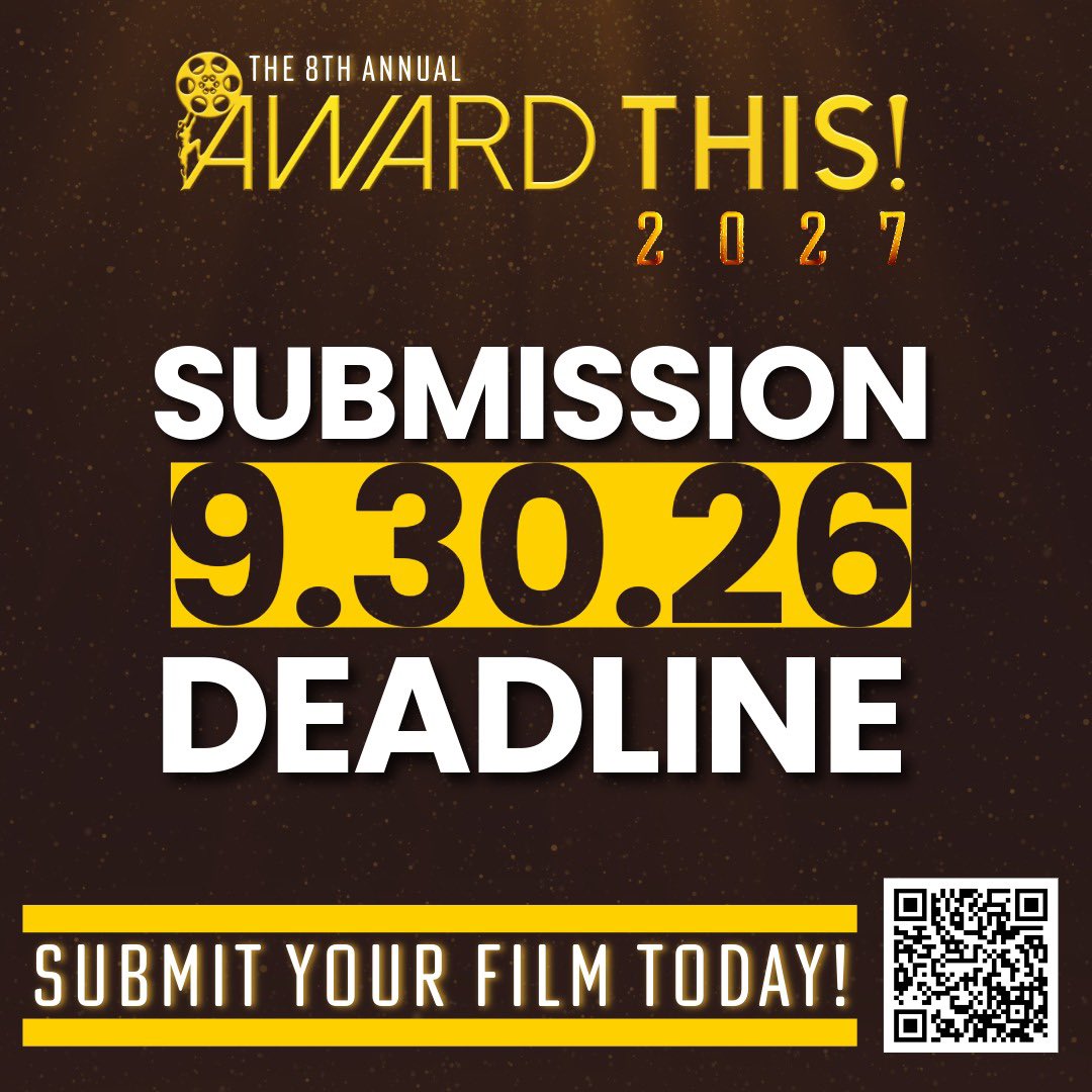 ThatChrisGore's tweet photo. HURRY! Get reviewed on @FilmThreat and you will be eligible to be nominated for Award This! Submit your film by Sept 30, 2026. Award This! returns Feb 6, 2027 at the Frida Cinema. https://t.co/0Y3iwfU7pn #AwardThis #AwardThis2027 #SupportIndieFilm https://t.co/uO8mRvEj09