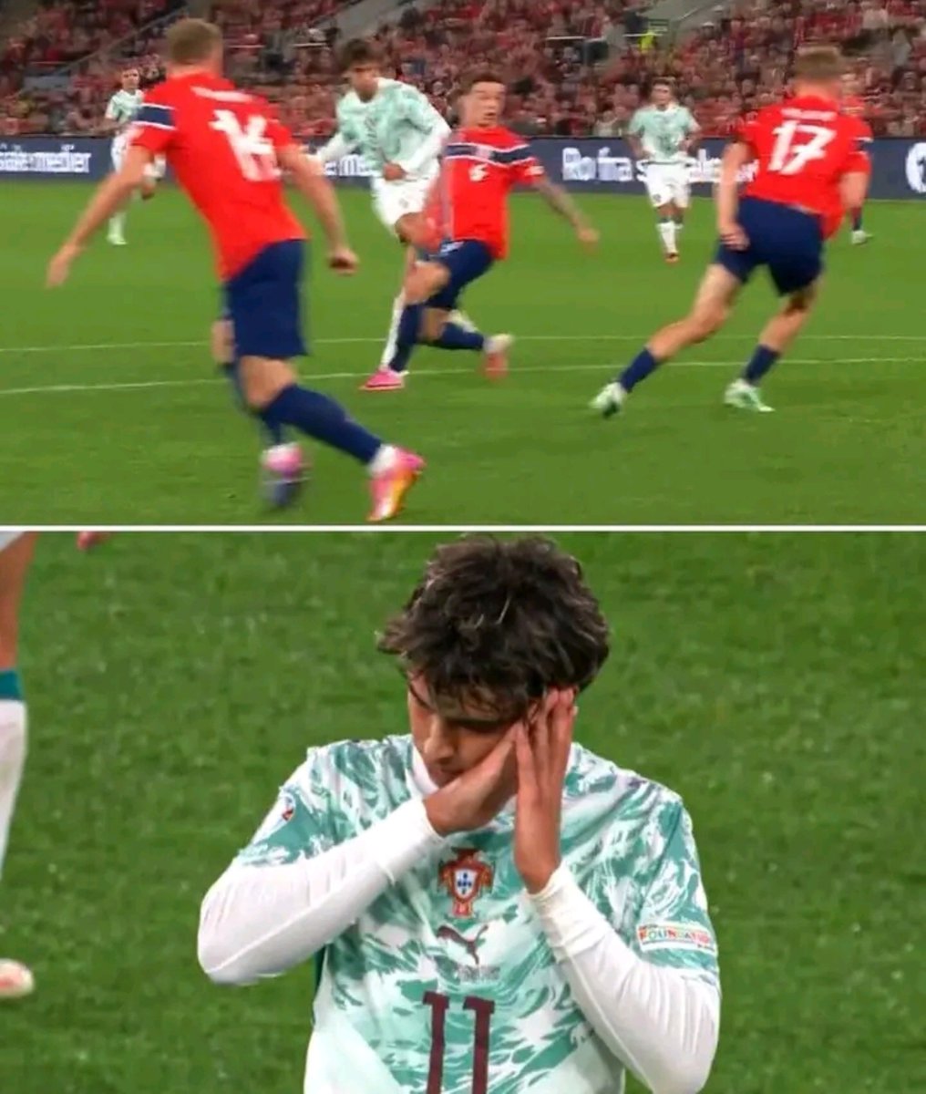 nafi_auwal80838's tweet photo. 🚨🇵🇹 PORTUGAL LEAD NORWAY!
⚽️ JOÃO FÉLIX drills the ball into the back of the net to put the defending champions ahead!
🇳🇴 Norway 0-1 Portugal 🇵🇹 | 17’
🔥 Portugal strike first! João Félix with the opener. #JoaoFelix #Portugal #Norway #nationsleagueenfox https://t.co/Rb2h2oJV6t