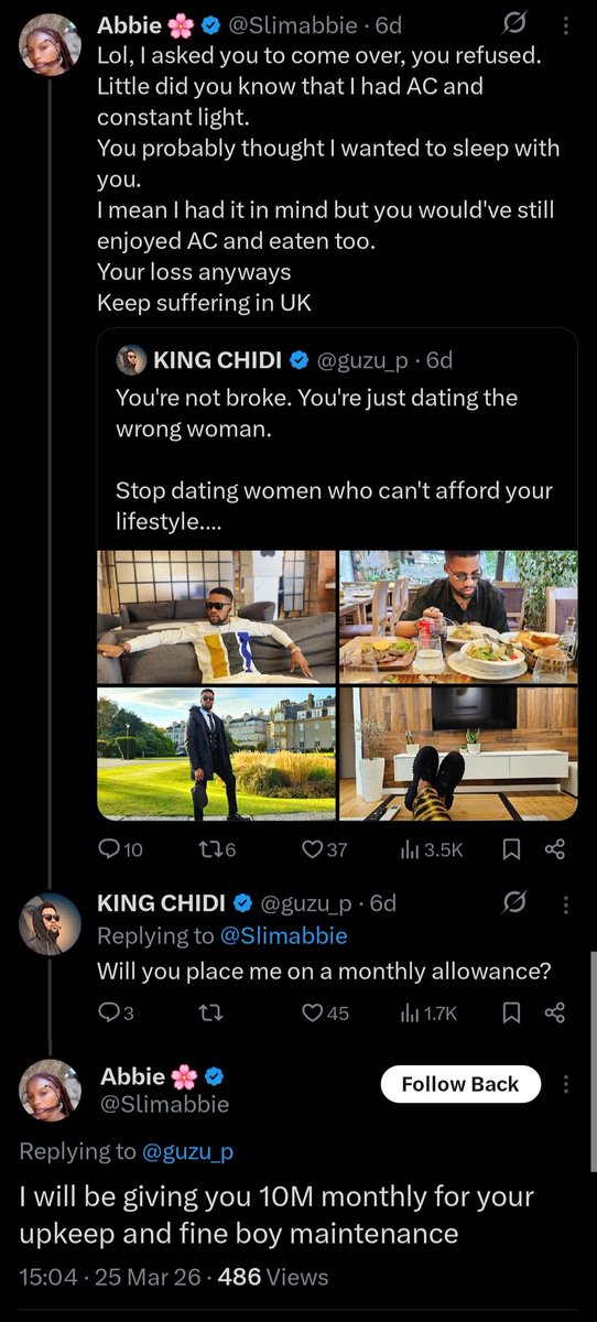 guzu_p's tweet photo. "he hates women cause nobody wants him"

But this is you 👇😂

You were following me all this while and always commenting under my posts hoping to get noticed but because I rejected you, you became a hater.

An obsessed admirer who has refused to move on that she has to stalk my other social media account to look for pictures taken since 2018 to shade me knowing fully well her present pictures doesn't meet my throwbacks.

Senior man on wig with her hairline wey start from midfield.

Women just can't accept rejection.
