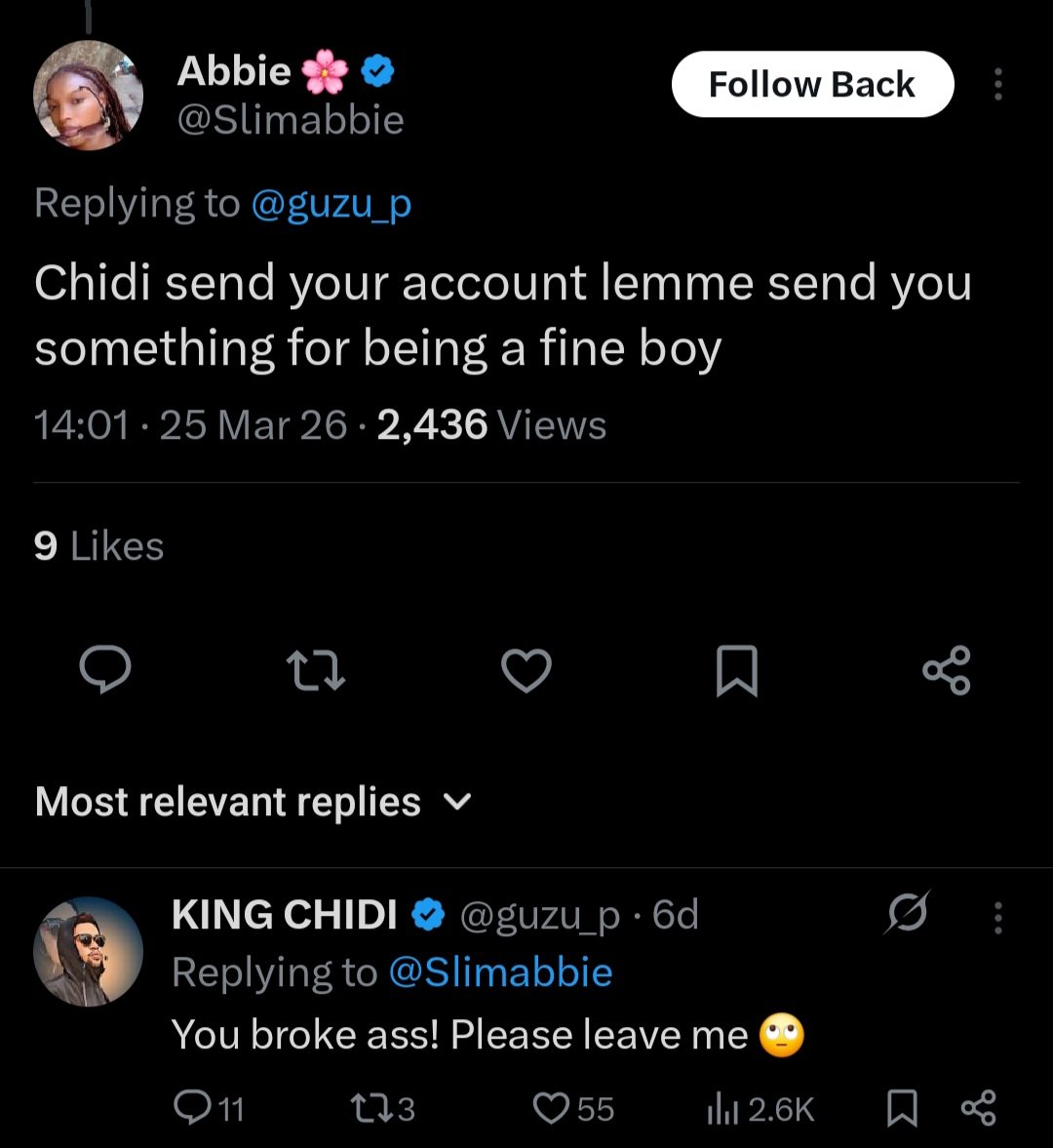 guzu_p's tweet photo. "he hates women cause nobody wants him"

But this is you 👇😂

You were following me all this while and always commenting under my posts hoping to get noticed but because I rejected you, you became a hater.

An obsessed admirer who has refused to move on that she has to stalk my other social media account to look for pictures taken since 2018 to shade me knowing fully well her present pictures doesn't meet my throwbacks.

Senior man on wig with her hairline wey start from midfield.

Women just can't accept rejection.