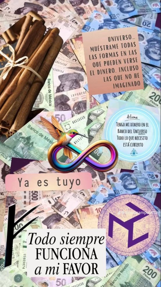 TsukikoTheWitch's tweet photo. Les dejo por aquí una imagen/fondo de pantalla para sus manifestaciones; El dinero llega a mi vida de formas inesperadas; vivo en abundancia y todo fluye a mi favor. 💰✨
#Manifest #Manifesting #tarottwt https://t.co/mtYCPwS5fP