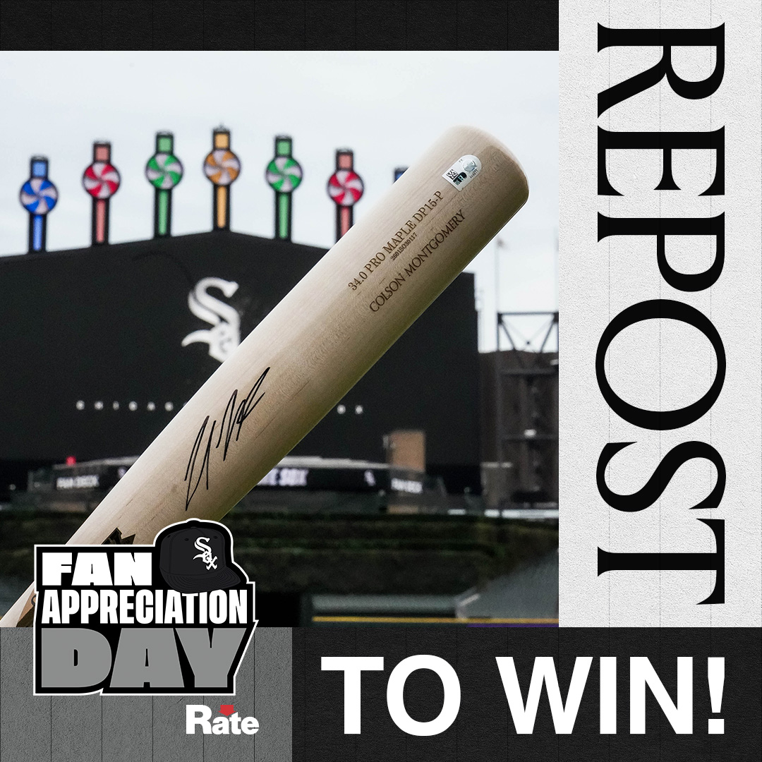 whitesox's tweet photo. REPOST for a chance to win an autographed Colson Montgomery bat. https://t.co/DjtnoF2Qne