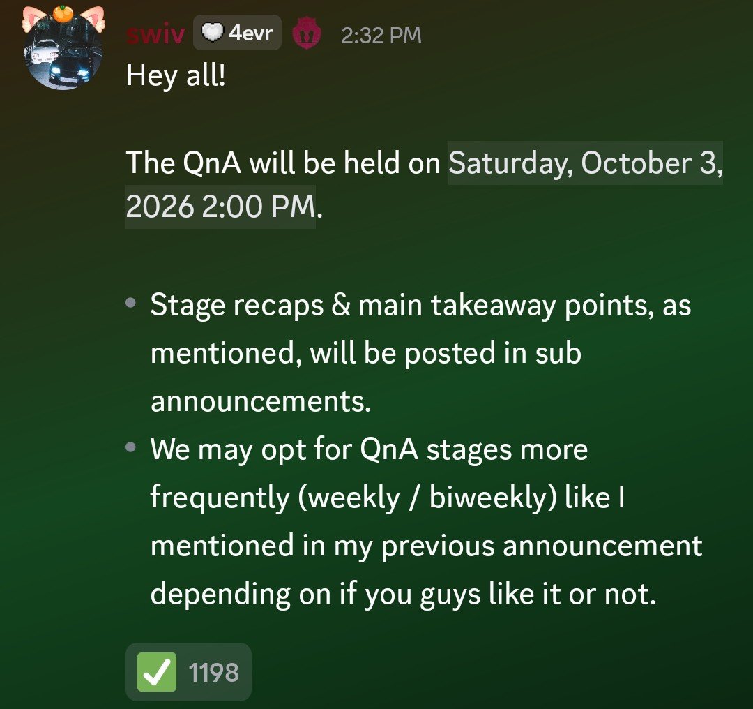 GenesisXBBNews1's tweet photo. Swiv Has Revealed The Specific Date The QNA Will Be Held. (MAY BE A DIFFERENT TIME FOR YOURS)

Stage Recaps And Main Take Away Points Will Be In Sub Announcements.

They Opt Out QNA Stages More Frequently (Depending If People Like It Or Not) https://t.co/xR01j0dbbB