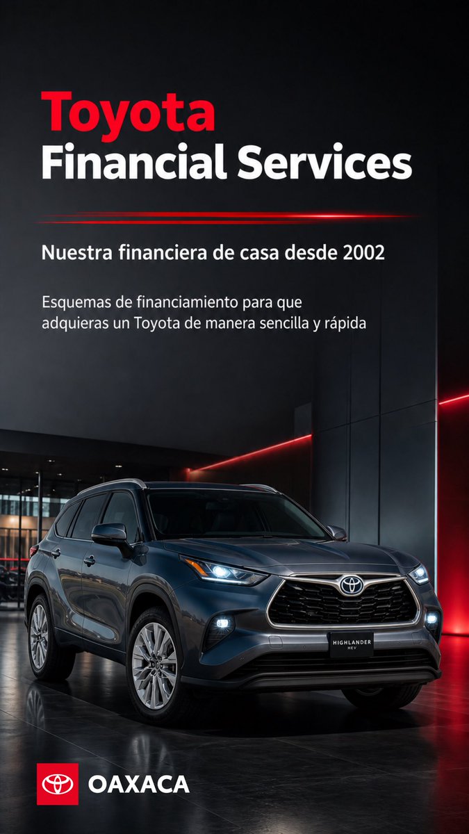 ToyotaOax's tweet photo. Estrenar un Toyota nunca estuvo tan cerca.

#ToyotaOaxaca #TFS #Credito https://t.co/Cd6wl6wnhC