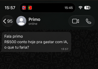 zillinft's tweet photo. R$ 500 no bolso pra investir em ferramentas de IA hoje.

Vocês assinariam ChatGPT Plus + Claude Pro ou colocariam essa grana em API / ferramentas específicas de vídeo e automação?

Qual seria a sua escolha obrigatória? https://t.co/dUKnwrfwQ3