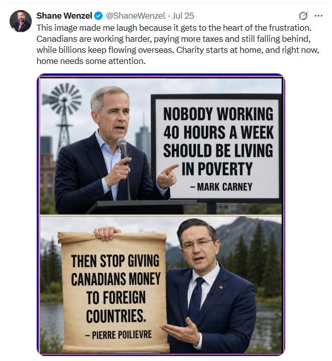 SjSzymon1's tweet photo. @0DonaldTrumpJr1 No, NO, no more money for Carney to send to Ukraine and for Carney's Islam values. https://t.co/USz1AKLtsE