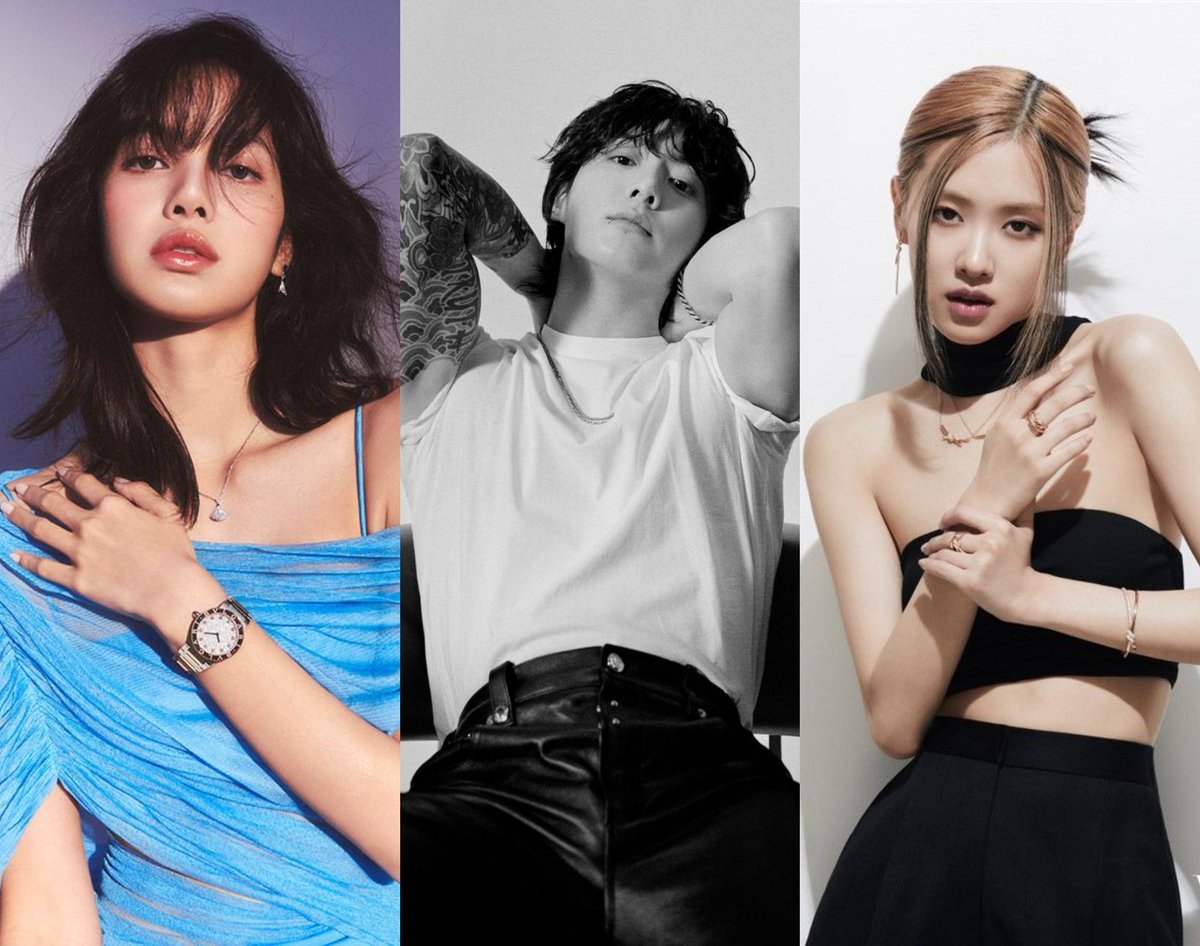 PopVivaa's tweet photo. Jungkook, Lisa and Rosé are the only kpop soloists that won a VMAs award. https://t.co/oSgjLQCNqc