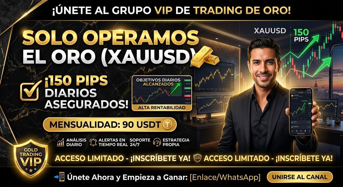 TradingRaul's tweet photo. Unete a mi equipo y copia mis señales 
Escribeme al privado y unete a mi vip
2 sesiones al dia
New York
Londres 
150 pips asegurados 
#xauusd #trading #viral https://t.co/vnH5Jfh9vJ