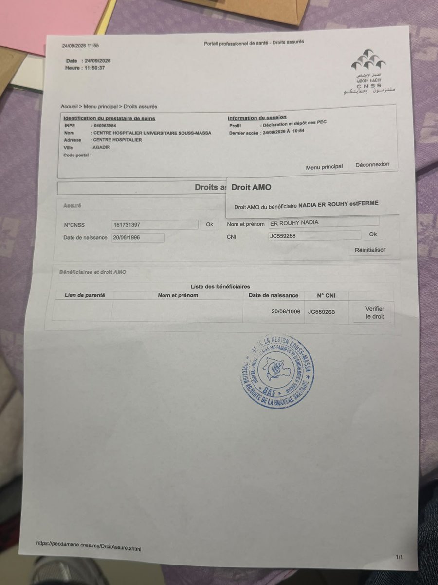 TFT_Morocco's tweet photo. Voici l’ensemble des documents relatifs au refus de l’AMO de prendre en charge ses soins, ainsi que les résultats de ses scanners : https://t.co/16PoYLTDt4