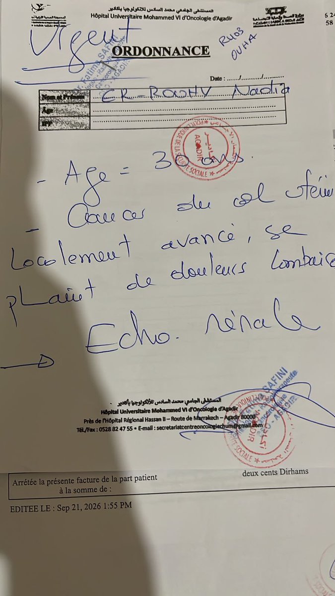 TFT_Morocco's tweet photo. Voici l’ensemble des documents relatifs au refus de l’AMO de prendre en charge ses soins, ainsi que les résultats de ses scanners : https://t.co/16PoYLTDt4