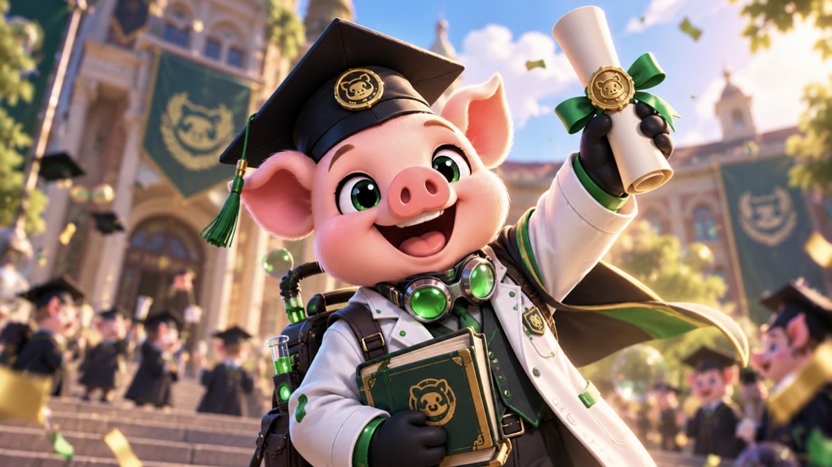 PigoLabs's tweet photo. 🎓 A New Chapter Begins at #PigoLab! 🐷🧪

After completing years of learning, experiments, and countless hours in the lab, Pigo has officially graduated! 🎓

Today, Pigo receives the certificate and steps out of the university lab - ready for the next chapter.

But this isn’t the end… 👀
The graduation is complete. The real journey is about to begin.

🚀 Something BIG is being planned.