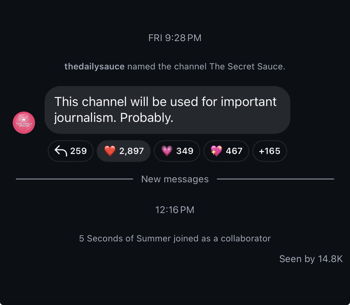 the5thtally's tweet photo. Oh! 

📍: Instagram Channels
🧾: TheDailySauce
📆: 9/27/26 https://t.co/CTUqETZa7P