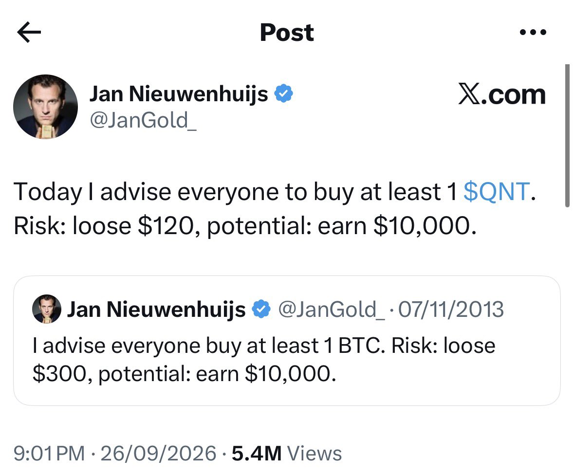 _Nsznn's tweet photo. This account told people to buy bitcoin in 2013 at $300

He’s back online with another financial advise 😳😳😳 https://t.co/Ec15DK43UM