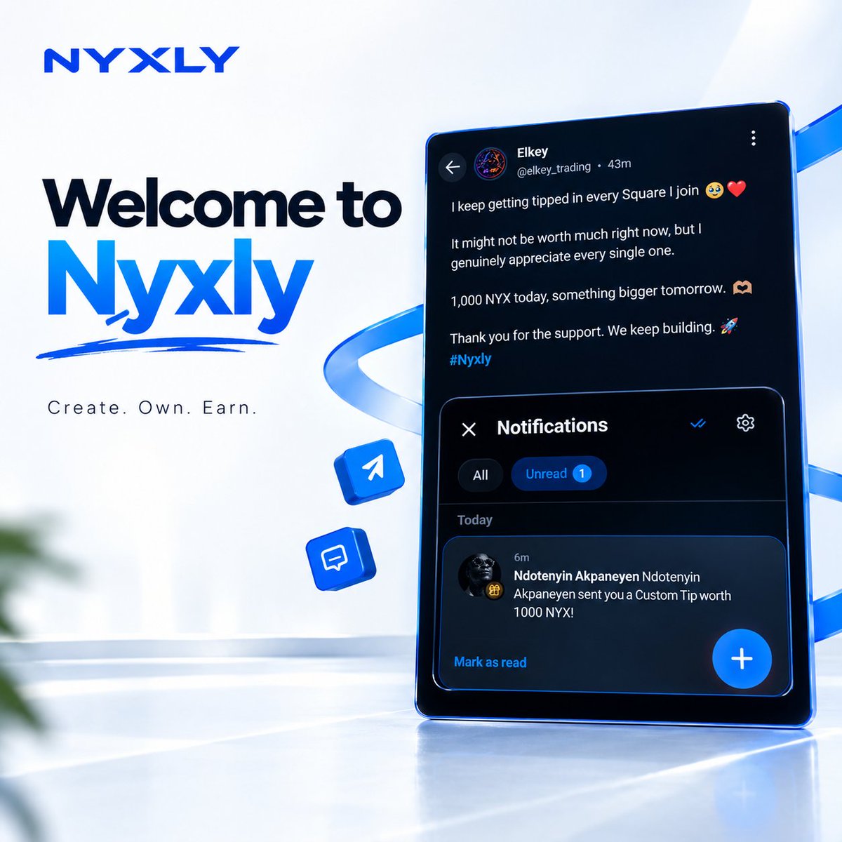 NYXLYAPP's tweet photo. Welcome to Nyxly Elkey 

The Nyxly feeling never stop https://t.co/1NvuasjwlU